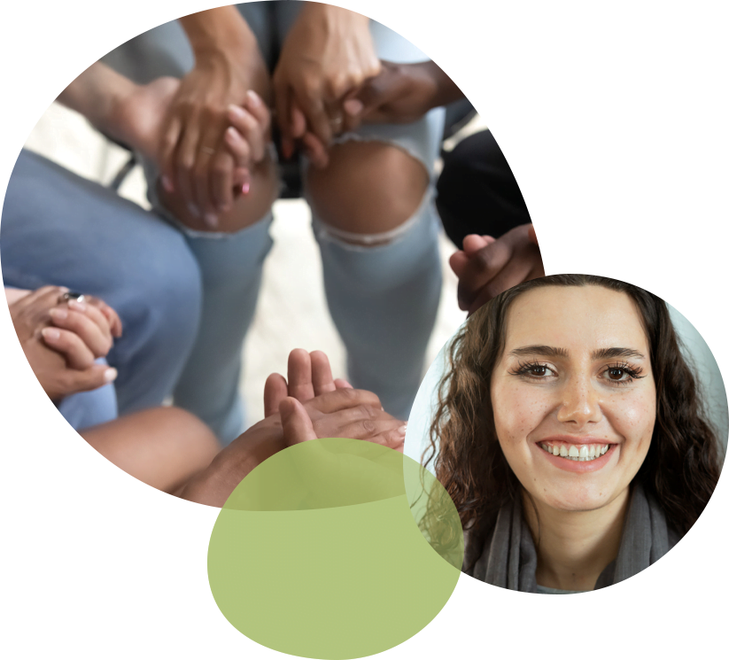 a group of patients holding hands