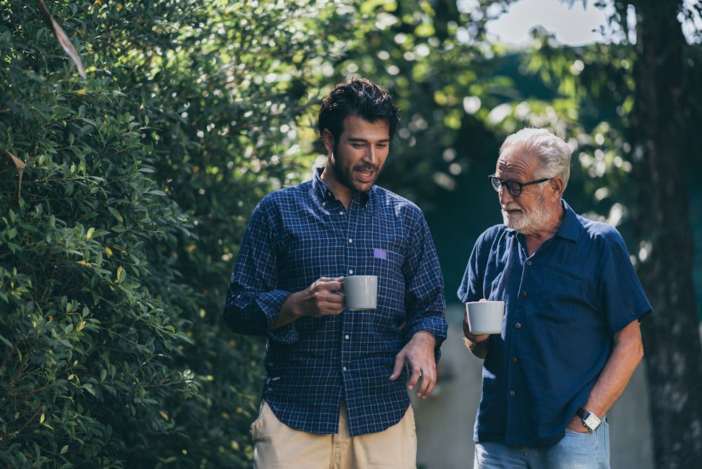 two men taking a walk together